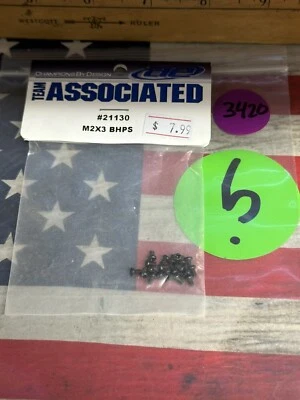 Team Associated 21130 2 X 3mm X 20pc. Button Head Phillips Screws - Image 1 of 4