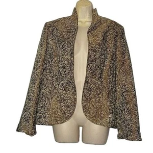 AUSTIN REED Abstract Print Jacket Open Front Blazer Career Office Coat Vintage - Picture 1 of 6