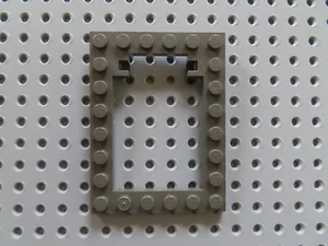 Lego 1 x Cornice porta a caduta 30041 6x8 vecchio grigio scuro - Foto 1 di 1