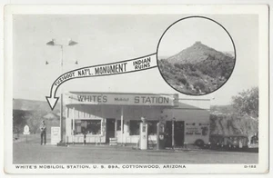 1940er Cottonwood, Arizona Roadside mobile Öltankstelle - Vintage Postkarte - Bild 1 von 2