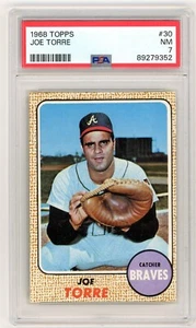 1968 Topps JOE TORRE Atlanta Braves #30 PSA 7 NEAR MINT Condition - Picture 1 of 2