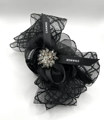 Black Flower Hair Claw Clip for Women, Large Strong Grip Claw Accessories Gift - Image 1 of 4
