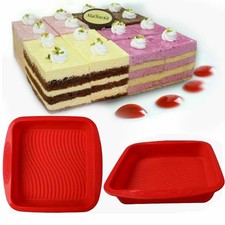 Quadrato Grande in Silicone Torta Stampo PAN BARATTOLI ANTIADERENTE PANE pagnotta cottura vassoio stampo