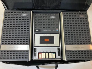 Superscope CS-200 Portable Stereo Cassette Recorder S-2 Speakers & Case READ - Imagen 1 de 16