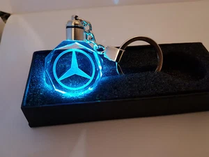 Mercedes LED Keyring Brand new boxed Gift Changing Keyring Car Key Chain Keyfob - Picture 1 of 5