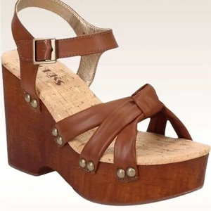 Kork Ease Dawson Platform Sandals with Chunky Heel Brown sandals NWOB size 6 - Picture 1 of 11
