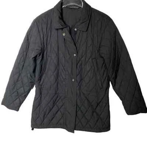 LL Bean Traveler gesteppte schwarze Jacke Mantel Größe SP Damen - Bild 1 von 8