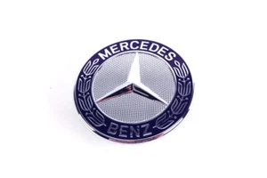 2011-2013 MERCEDES W212 ORIGINAL FLAT HOOD EMBLEM & HOLDER E550 E350 E63 E300 - Picture 1 of 2