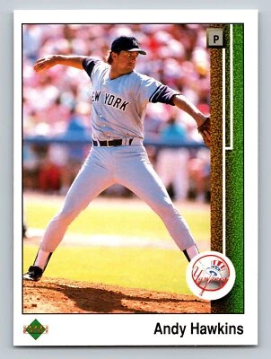 Andy Hawkins 1989 Upper Deck #708 New York Yankees - Image 1 of 2