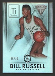 2013-14 Panini Titanium Basketball Titanum 22 #187 Bill Russell 05/22