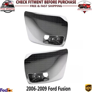 Bumper End Caps W/ Fog Light Hole Chrome LH + RH For 07-13 Chevy Silverado 1500 - Picture 1 of 10