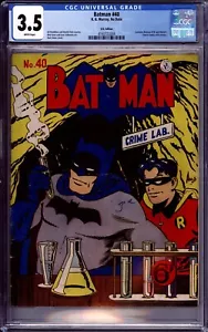 CGC AUSTRALIAN/UK BATMAN # 40 VG- 3.5 K.G MURRAY HART AMOS COVER UK EDITION 1953 - Picture 1 of 3
