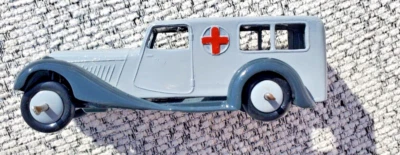 Ambulancia 1:43 Dinky 24A 30F Code3 1937 gris claro sobre gris ventanas abiertas excelente Foto 1 de 4