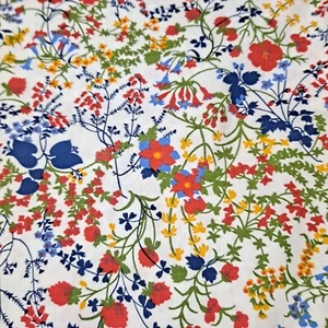 Vintage Calico Floral Cotton Fabric Medium Wt 54" X 45 Concord Fabrics Quilting - Picture 1 of 6