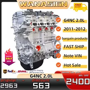 Nuevo conjunto de motor de bloque largo para 11-22 Hyundai Tucson Elantra GT i40 G4NC 2,0 L - Imagen 1 de 4