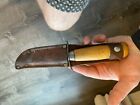 Vintage Hunting Fishing Knife w/Leather Sheath Mora Ruko Sweden