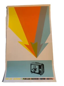 Pearl Jam Poster - 7/2-3/03 Boston MA 2003 Ames Bros - Flat Stored - Super Clean - Bild 1 von 2
