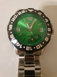 Nautec No Limit Hommes Montre de Plongée Adour Inox Ador-Aut-st-st-Gr Vert Gmt - Imagen 1 de 6