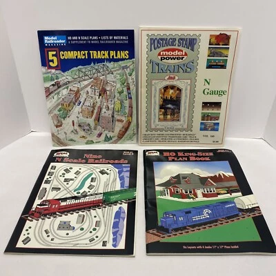 Four Railroad Magazines Pre Owned - Model Railroader Postage Stamp Atlas Book - Image 1 of 4
