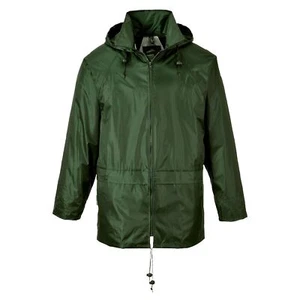 Men's Lightweight Waterproof Hooded Safety Rain Jacket 3X-Large Big Olive Green - Picture 1 of 6