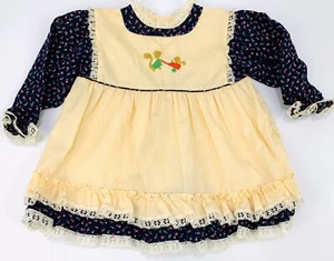 Vestido Delantal Delantal Azul Peaches N Cream Bebé Niña Talla 24M De Colección - Imagen 1 de 9