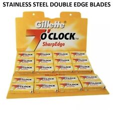 Gillette 7'O Clock Sharp Double Edge Stainless Steel Safety Razor Blades