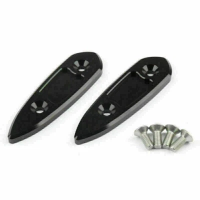 CNC Mirror Hole Cap Covers For Yamaha YZF R3 2015-2016 R25 2013-2015 Black A Foto 1 de 3