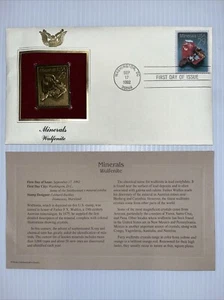1992 Minerals Wulfenite Golden Replicas Of United States Stamps 22k - Picture 1 of 4