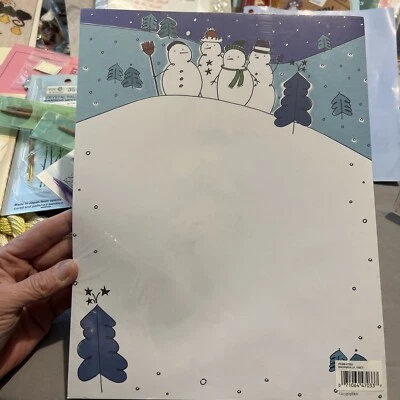 Geographics 47033 SNOWMEN Letterhead Stationary 100 Count - Image 1 of 4