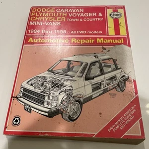 Haynes Repair Manual 1984-1995 Dodge Caravan Plymouth Voyager Town Country Vans - Picture 1 of 2