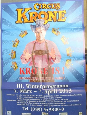 Circus Krone Plakat, 3. Winterprogramm 2013, Fumagalli in Lederhose, - Bild 1 von 3