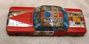 Vintage Blech Litho FIRE CHIEF F.D. Feuerwehr Truppwagen Made in Japan - Bild 1 von 3