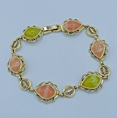 Brazalete Liz Claiborne 7 pulgadas tono oro cristal B6-27 Foto 1 de 4