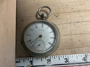 Waltham Broadway Pocket Watch Key Wind 7J Size 18 For Repair - Picture 1 of 15
