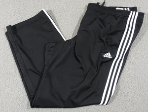 Big and Tall Adidas Tricot Track Pants Men Size 4XL Black Athletic Drawstring - Picture 1 of 4