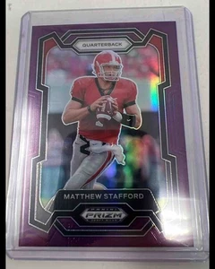 2024 Panini Prizm Draft Picks Matthew Stafford Purple /75 #74 Bulldogs - Picture 1 of 2