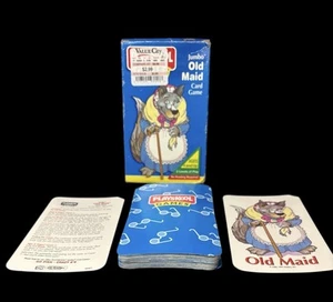 Vintage 1997 Hasbro Jumbo Old Maid Game Cards Playskool Games Complete - Picture 1 of 12