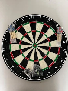 Dartscheibe Bristle Dartboard Set 12 Steeldart Pfeile Profi Flights Turnier - Bild 1 von 4