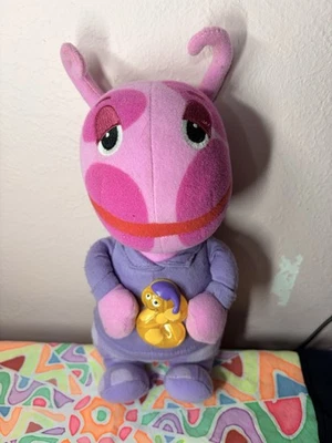 复古 Backyardigans Uniqua Sweet Dreams Talk Sing 长毛绒 12 英寸玩具 2005 年作品 — 第 1/4 张图片