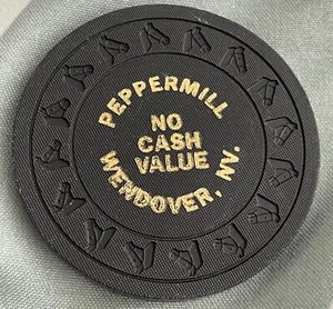 Peppermill Wendover Nevada roulette ""NESSUN VALORE IN CONTANTI chip casinò - Foto 1 di 2