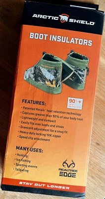 ArcticShield Realtree EDGE Camo Windproof Packable Men's Boot Insulator 7.5-8.5 - Image 1 of 3
