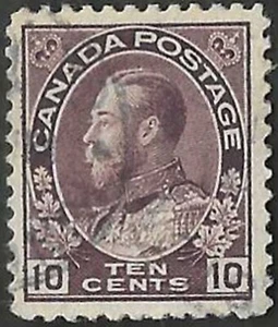 Canada   #116     "King George V"    Fine Used 1916 Admiral Issue   (C) - Foto 1 di 2