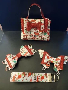 Handmade faux leather little girls purse, bows, and keychain Viva Mexico  - Picture 1 of 8