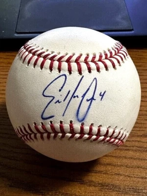 ERIC YOUNG JR. ¡BÉISBOL OML AUTOGRAFIADO FIRMADO!  Rockies, Mets, Ángeles!  JSA! Foto 1 de 2