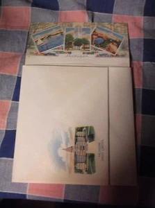 Alte Briefpapier & Umschläge Michigan State Capitol Szene 8 Umschläge & 8 Blatt - Bild 1 von 2
