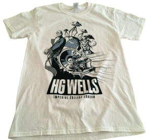 Imperial College of London HG Wells Alumni Writer Medium White T-shirt - Picture 1 of 6