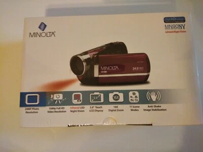 Brand new MINOLTA MN90NV camrecorder( maroon) in original sealed box - Image 1 of 4