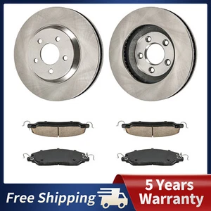 316mm Front Disc Brake Rotors Ceramic Brake Pads for Ford Mustang 2010-2014 3.7L - Foto 1 di 14