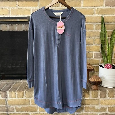 Nuevo con etiquetas Camisón Peter Alexander Manga Larga Azul Dormir Talla XS Foto 1 de 4