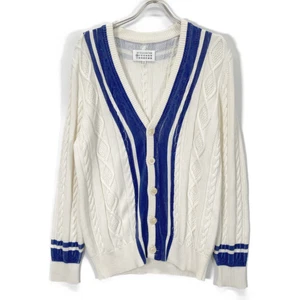 Maison Margiela White x Blue S30HA0707 Paint Line Cardigan cardigan S white/blue - Picture 1 of 10